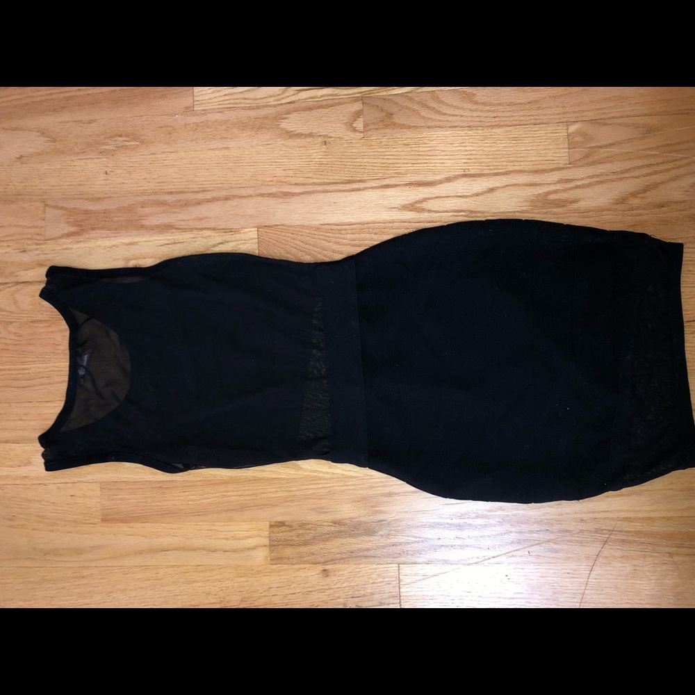 Black bodycon mini dress